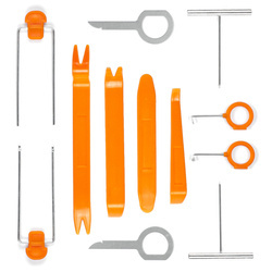 Zestaw do demontażu radia tapicerki i części na zatrzask w samochodzie | 12 elementów